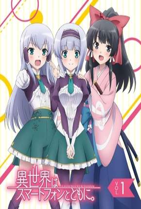 Capa para download torrent de Desenho Isekai wa Smartphone to Tomo ni.