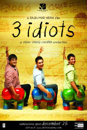 Capa para download torrent de Filme 3 Idiotas - 3 Idiots Legendado
